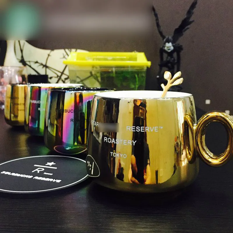 Керамическая кружка с русалочкой Классическая Ограниченная серия Золотая