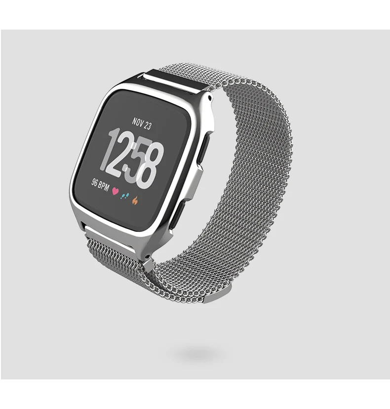 Металлический ремешок для Fitbit Versa ремешок из нержавеющей стали Milanese Loop браслет для fit bit versa браслеты