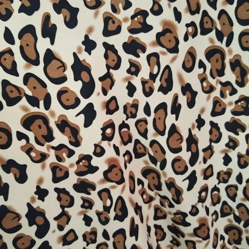 Хорошая шифоновая ткань 3 цвета сексуальный леопардовый принт иммитат шелковое