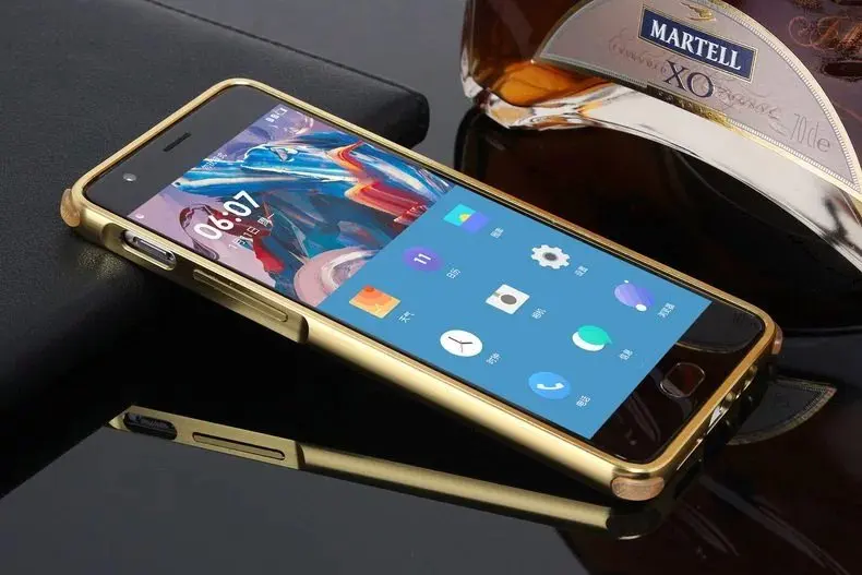 Luxury Aluminum Metal case For OnePlus 3 3t Hard gold Mirror Hybrid Protector back cover for one plus Three phone shell |