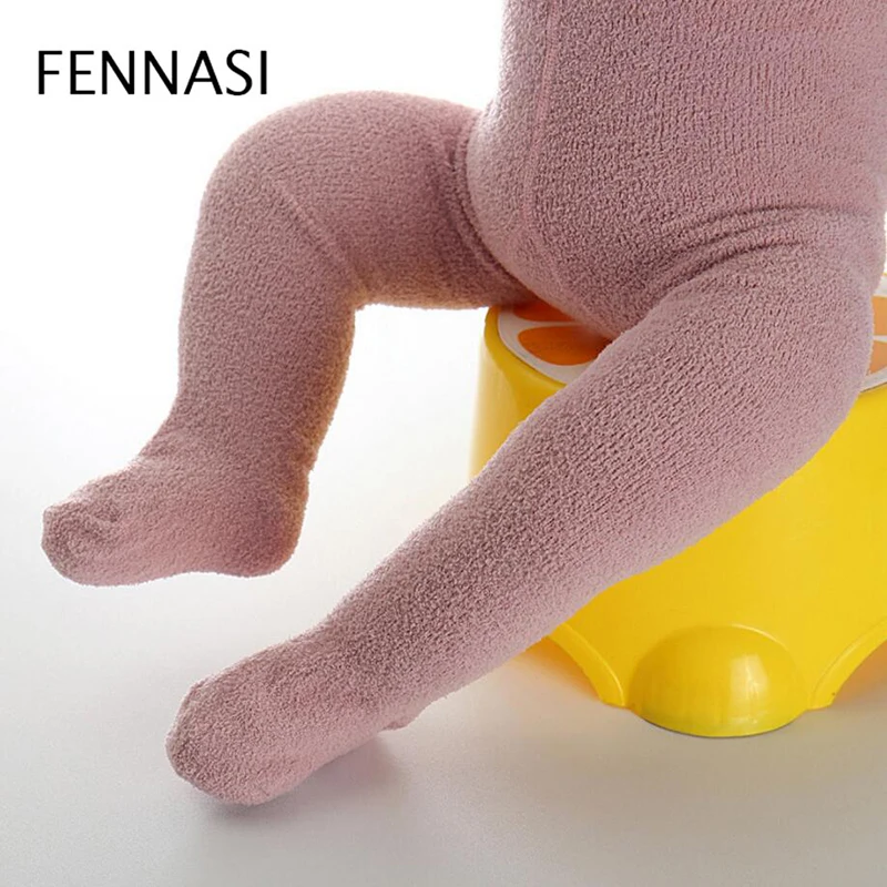 FENNASI Детские Зимние теплые плотные эластичные колготки на талии хлопковые