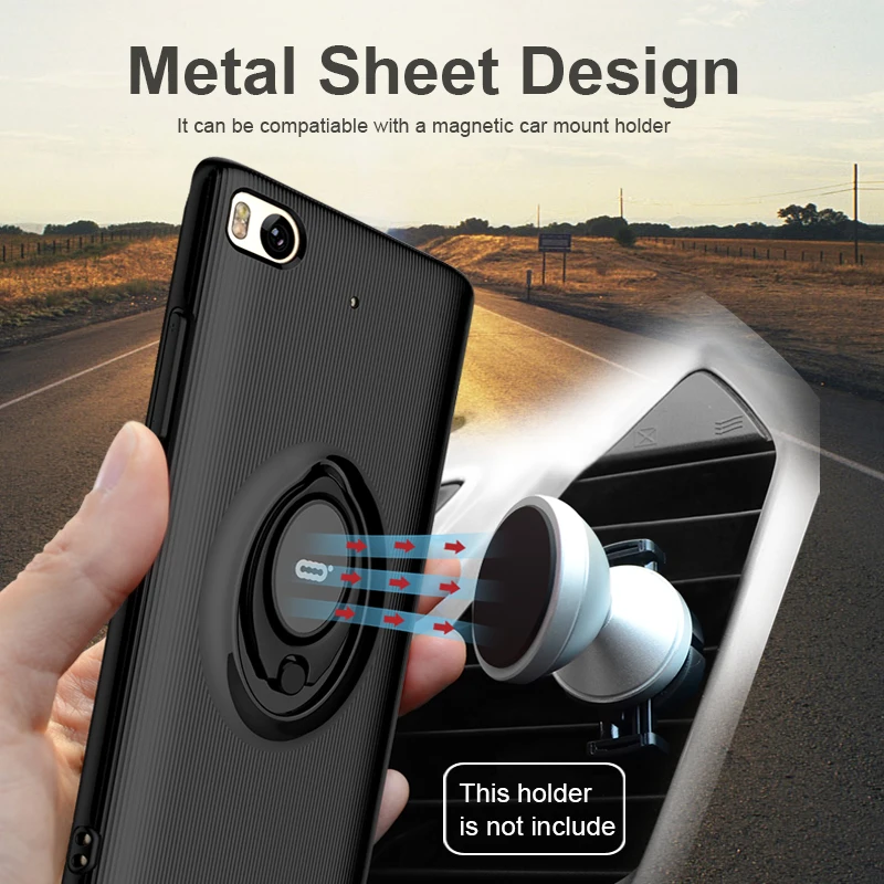 Cases For Xiaomi Mi Note 2 Mi5 Case 360 Protection Black Phone Hard Thin Magnetic Back Cover 5C 5S Plus Redmi Note4 X |