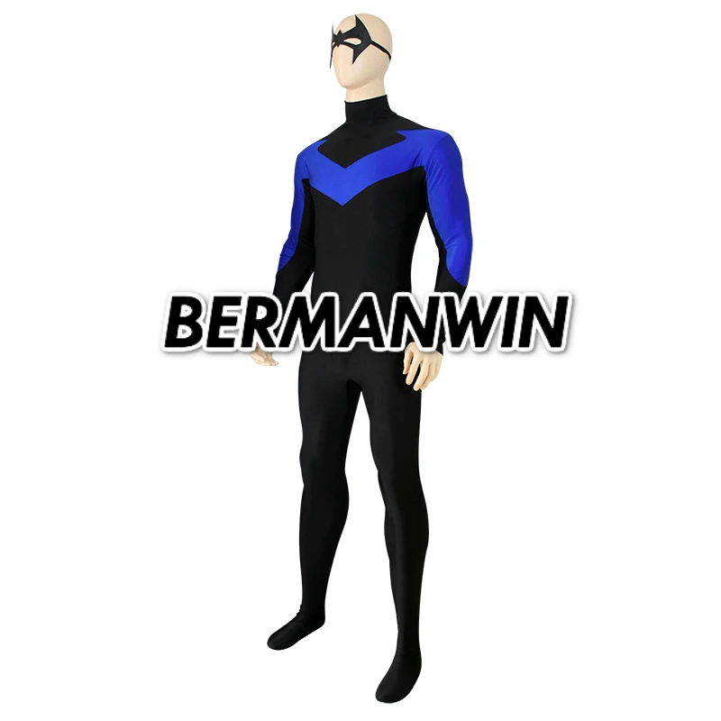 BERMANWIN высокого качества на заказ Робин член Грейсон костюм найтвинга костюм супергероя из спандекса Хэллоуин Косплей Костюм