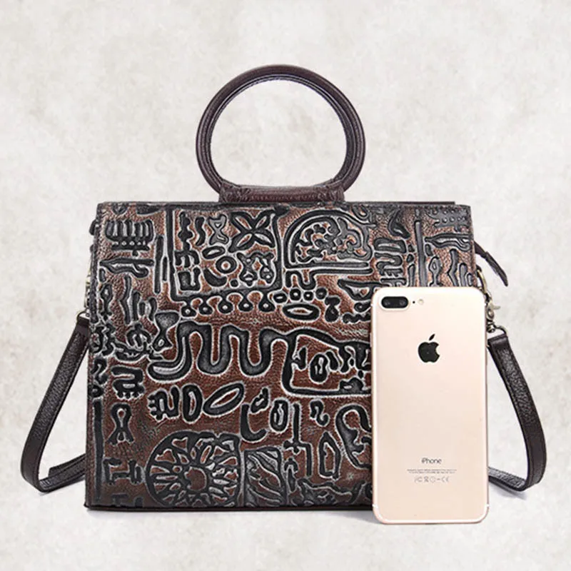 Женская винтажная сумка из натуральной кожи с карманами|genuine leather shoulder bag|leather