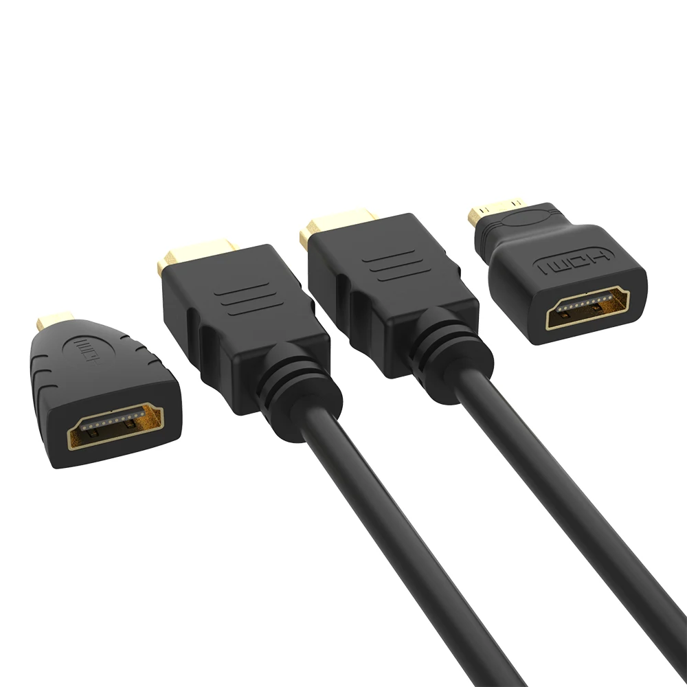 3 в 1 HDMI К Micro/Mini HDMI кабель-адаптер 1,5 м используется для HDTV проектора Nokia N8/для PS4/PC/Mini HDMI цифровой камеры/планшета
