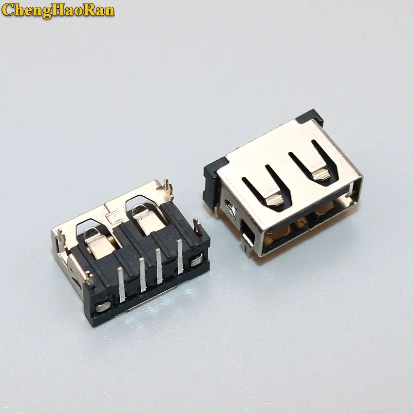 ChengHaoRan DIP USB тип A гнездо 90 градусов 4PIN AF 10 0 PCB монтажный Разъем плоский край DIY
