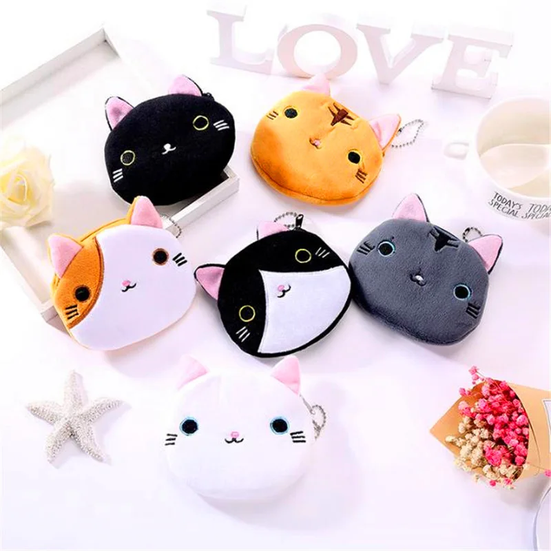 Kawaii портмоне «кошка» цвет пэчворк маленький 10 см брелок на подарок кошелек для монет сумка новое поступление