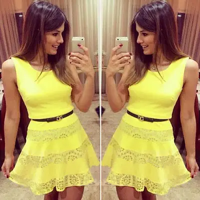 Hot Sexy Women Summer Casual Sleeveless Party Short Mini Dress | Женская одежда