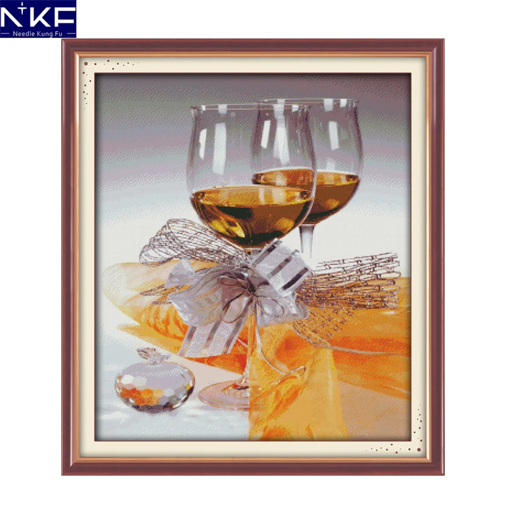 

NKF Sweetnessand Poetic Cross Stitch Kit Embroidery Needlework Set 11CT14CT DIY Kit Handmade Chinese Cross Stitch for Home Decor
