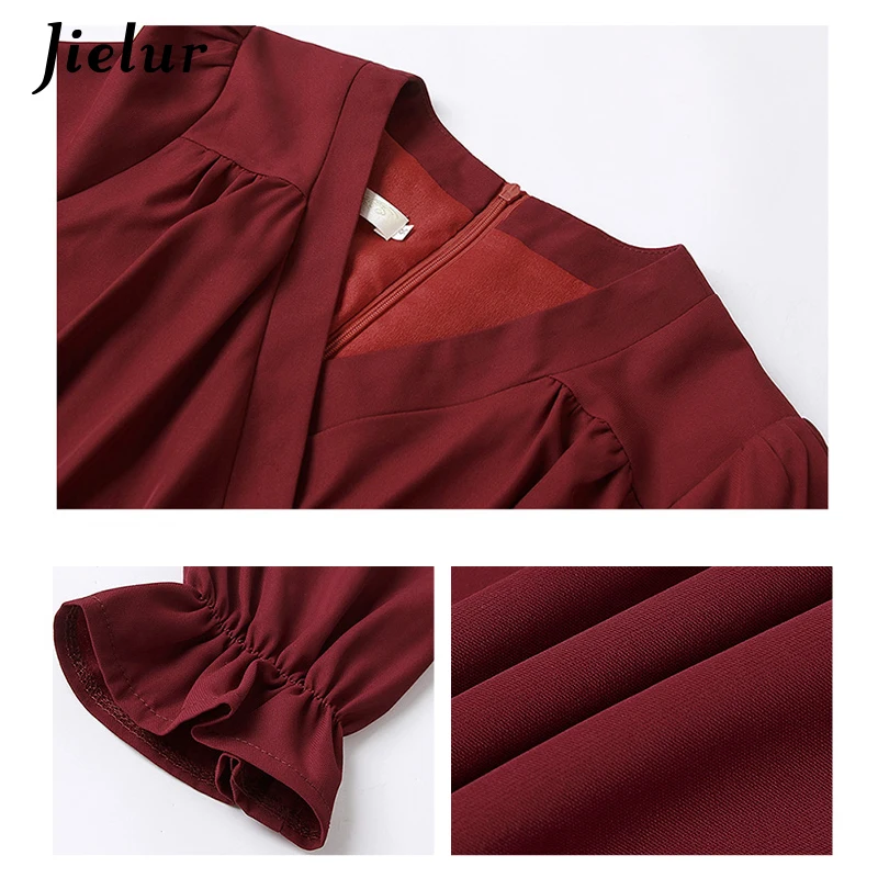 Платье женское винно красное ТРАПЕЦИЕВИДНОЕ с V образным вырезом|Женские платья|