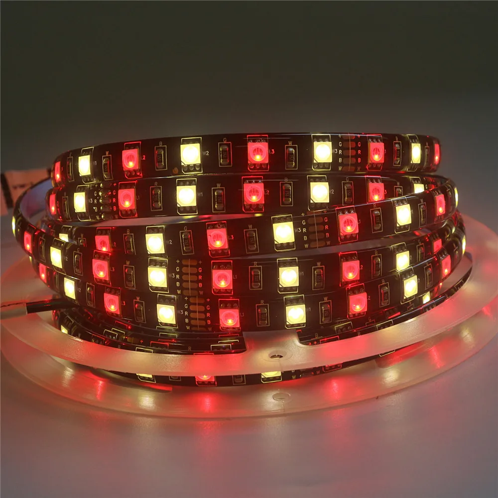 Светодиодная лента 5050 RGBW RGBWW DC 12V Гибкая лампа RGB + белый RGBW/RGB теплый 60 LED/m 5 м/лот 300