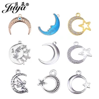 juya 10pcslot multiple style moon and star charms pendant for women necklace pendant bracelet jewelry making diy accessories