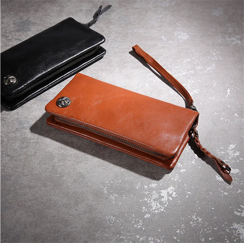 ALAVCHNV2017 татуировки ретро кожаный бумажник многоцелевые длинный участок первый