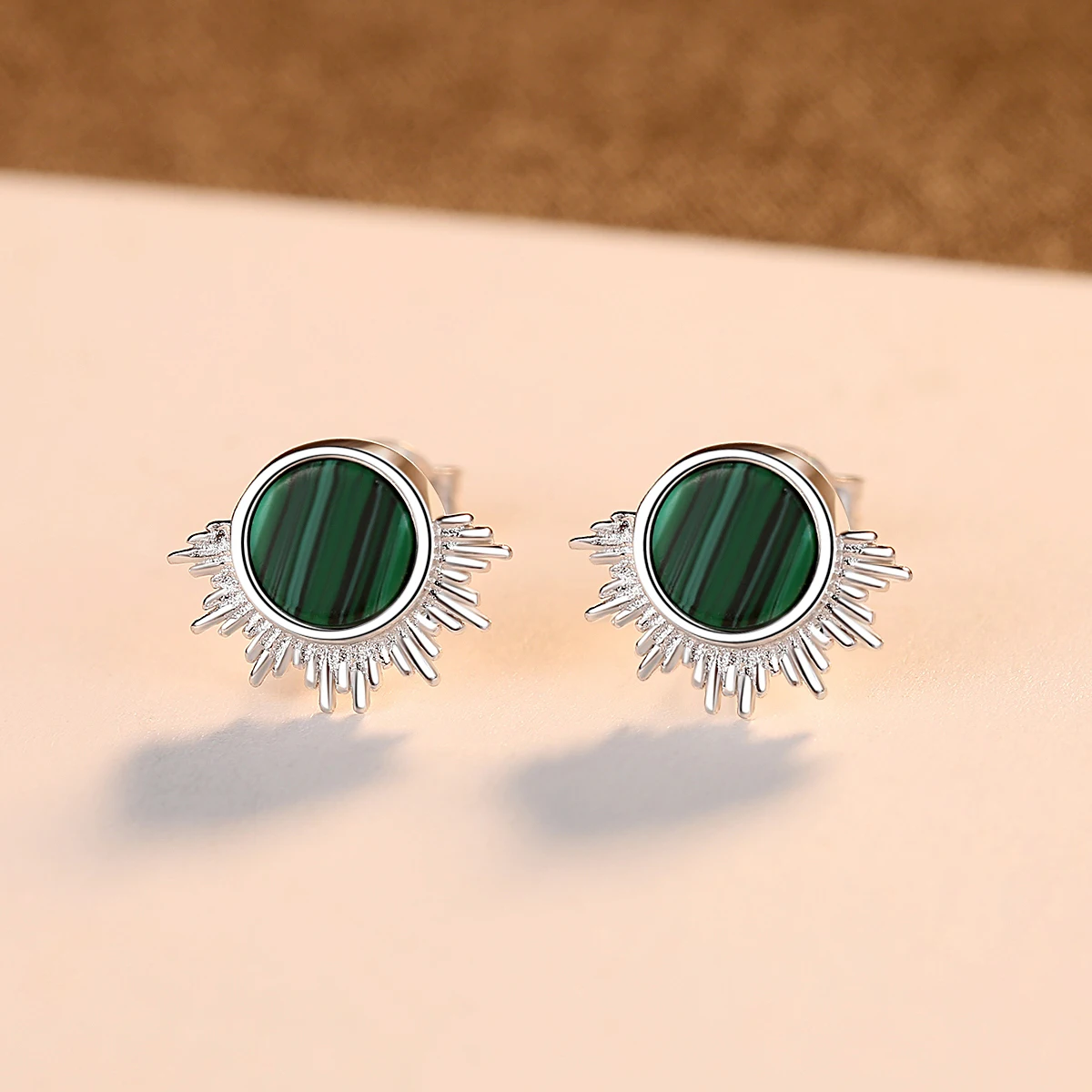 CZCITY Round Turquoise Stud Earrings for Women Anniversary Fine Jewelry 925 Sterling Silver Boucle D'Oreille Femme Gifts SE0405 |