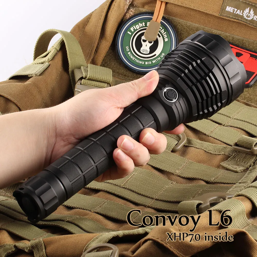 

Фонарик Convoy L6, XHP70 led, внутри