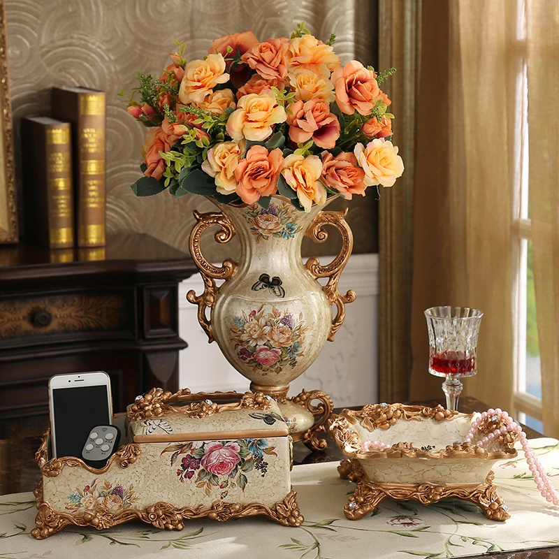 Европейский роскошный сушеный набор фруктовых тарелок из трех предметов