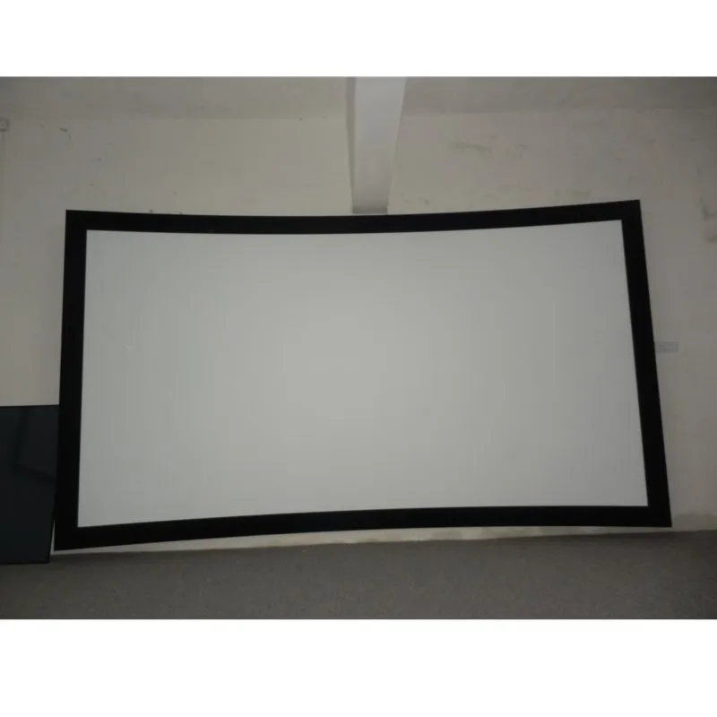 100 дюйма 2,35: 1 изогнутый экран Cinemascope с фиксированной рамкой с черным бархатом