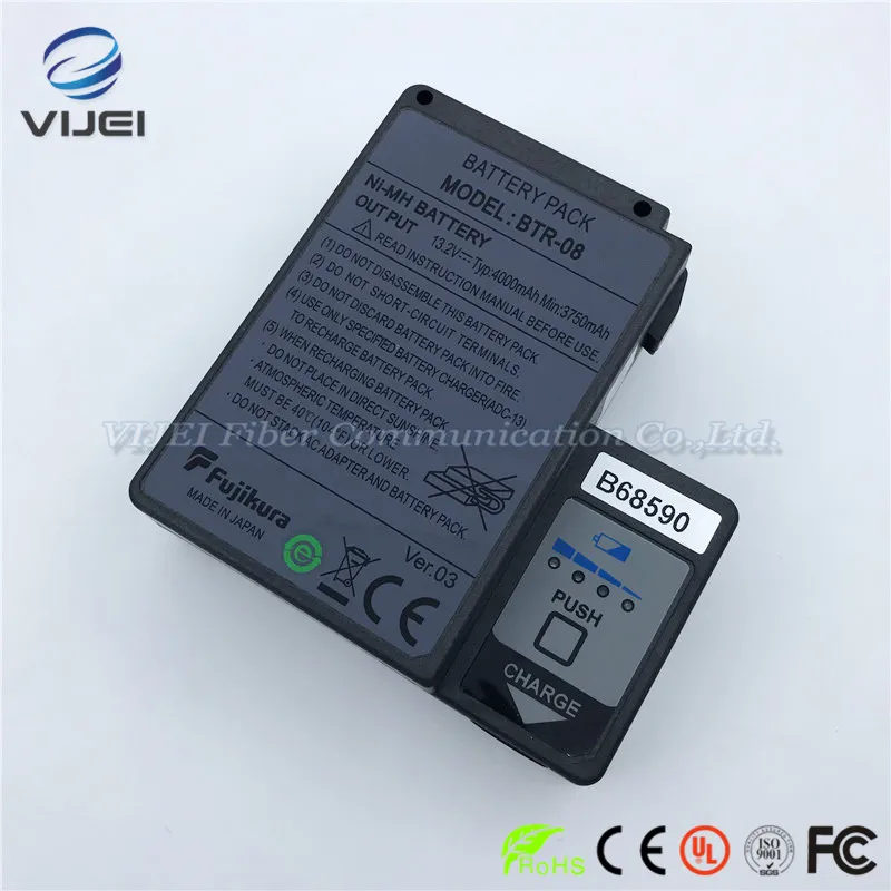 Комплект батарей Fujikura btr-09 BTR-08 Батарея для FSM-60S FSM-60R FSM-18S FSM-18R оптическое волокно сварочный аппарат