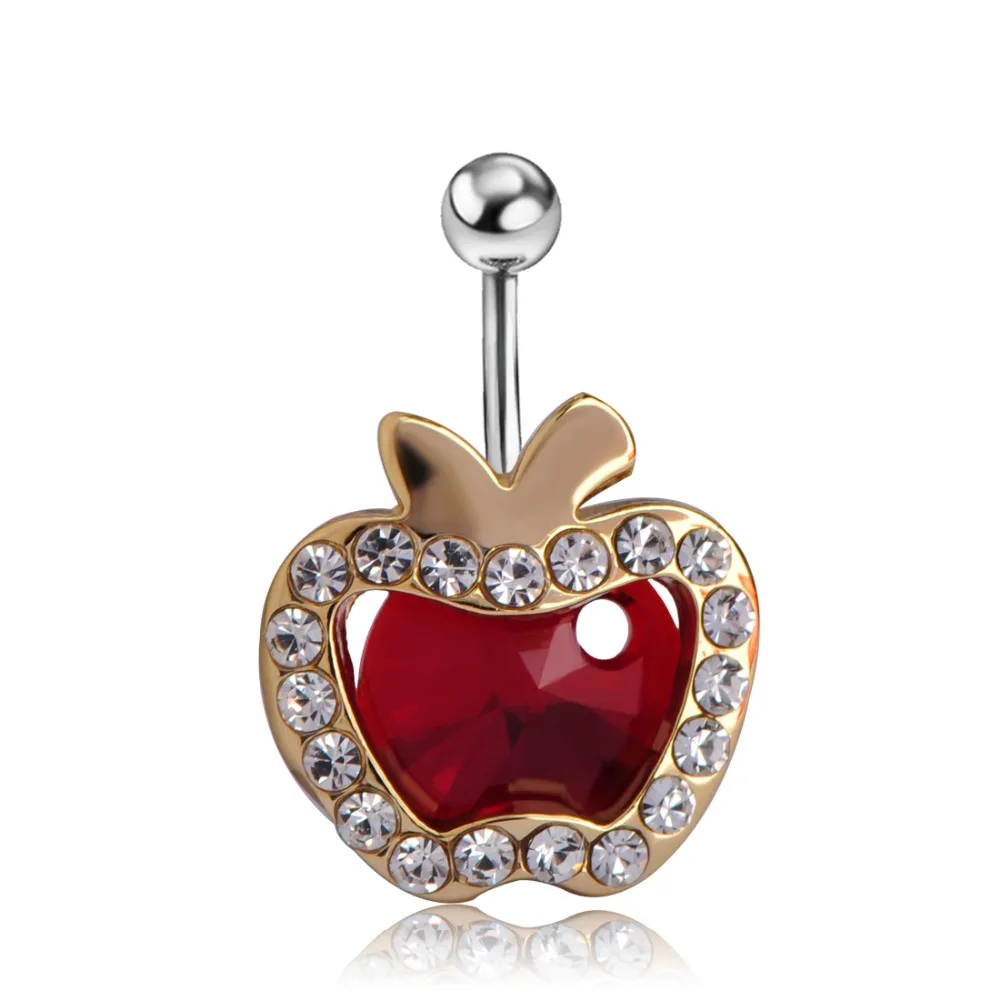 Волшебное красное яблоко ювелирные изделия из нержавеющей стали дешевый пирсинг