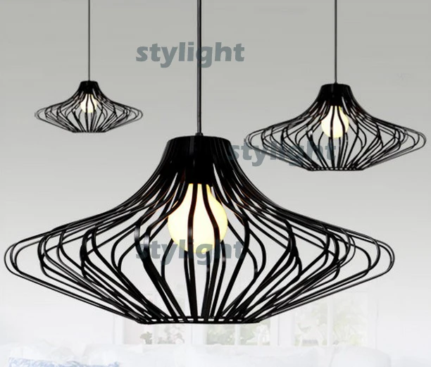 

UFO iron cage pendant lamp UFO pendant light suspension lamp hanging lighting fixture dinning room kitchen sitting room cafe bar