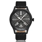 Пилотные мужские часы с гравировкой двигателя самолета, мужские наручные часы с большим циферблатом, авиаторские спортивные военные наручные часы, мужские часы