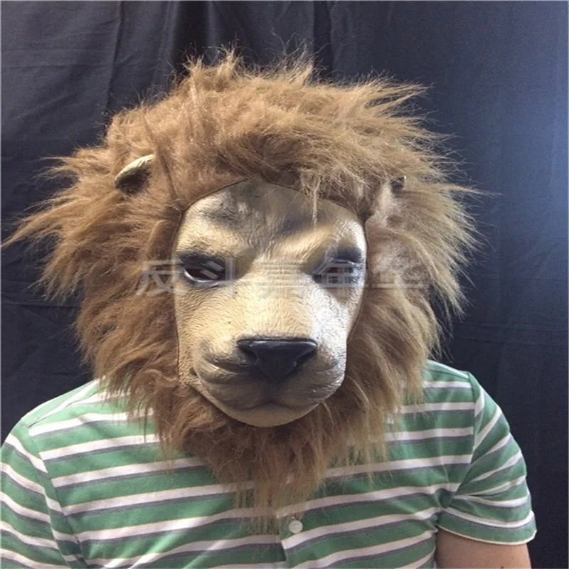 Маска обезьяны голова страшный Лев маска Хэллоуин вечерние реквизит карнавал