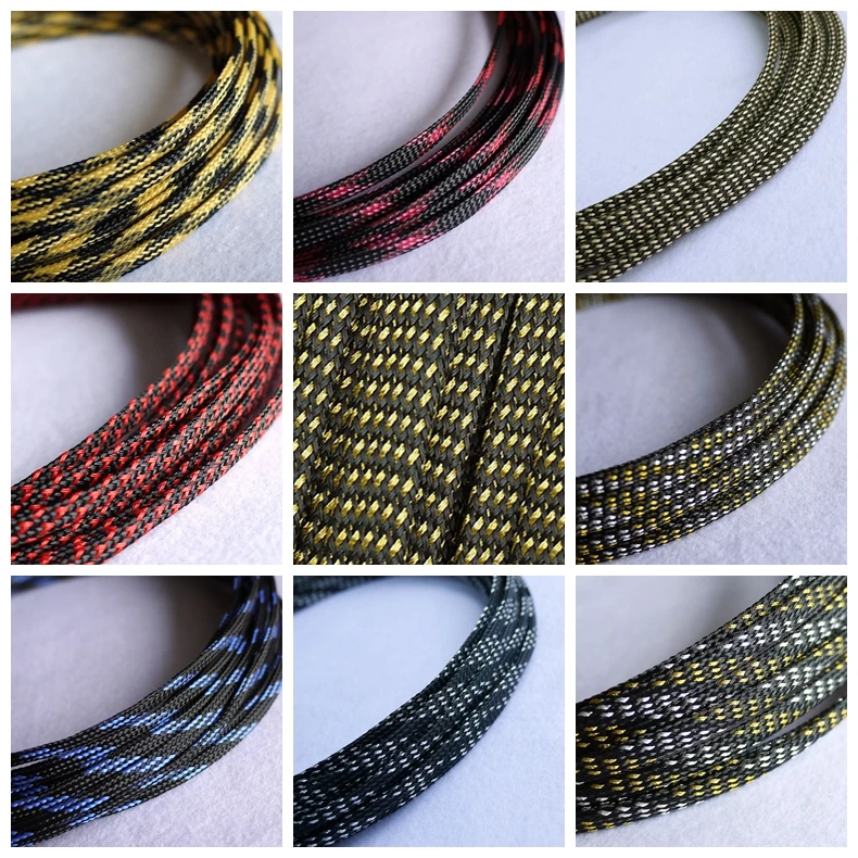 15 метров кабельные рукава 6 мм шифрование ПЭТ змеиная сетка 3 провода защита