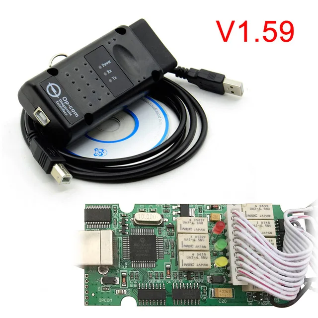 OBD2 OPCOM V1.99 1,95 1,78 1,70 для Opel OP COM OP-COM с прошивкой PIC18F458 V1.95 A+ диагностический инструмент для Opel OP COM - Цвет: 1.59