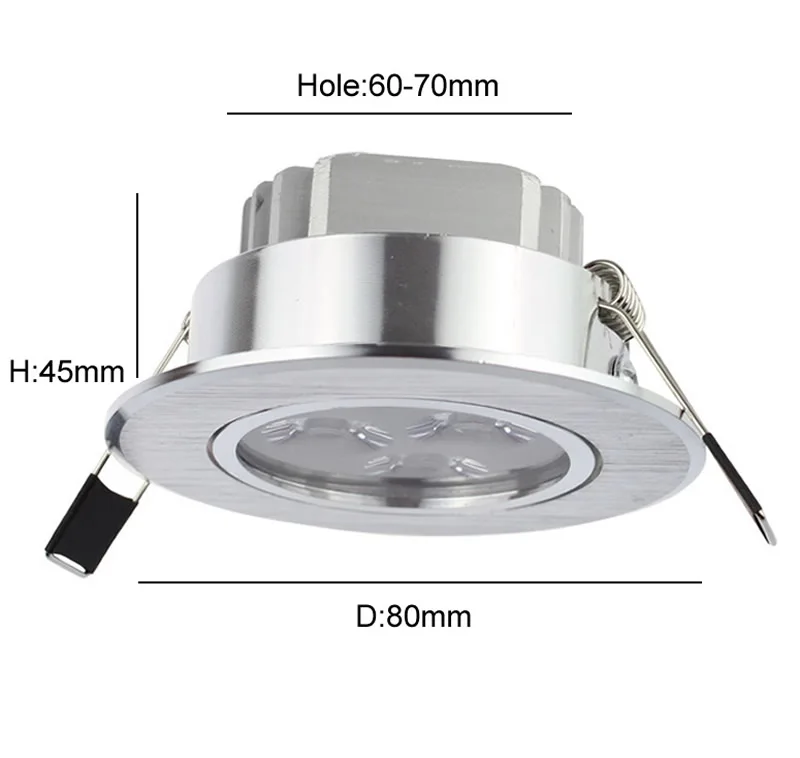 High Power Led Lighting Ceiling 3*3w 9w Down Light for Home Indoor Recessed Spot Lamp 110v 220v 12V 24V + Drivers CE UL | Освещение