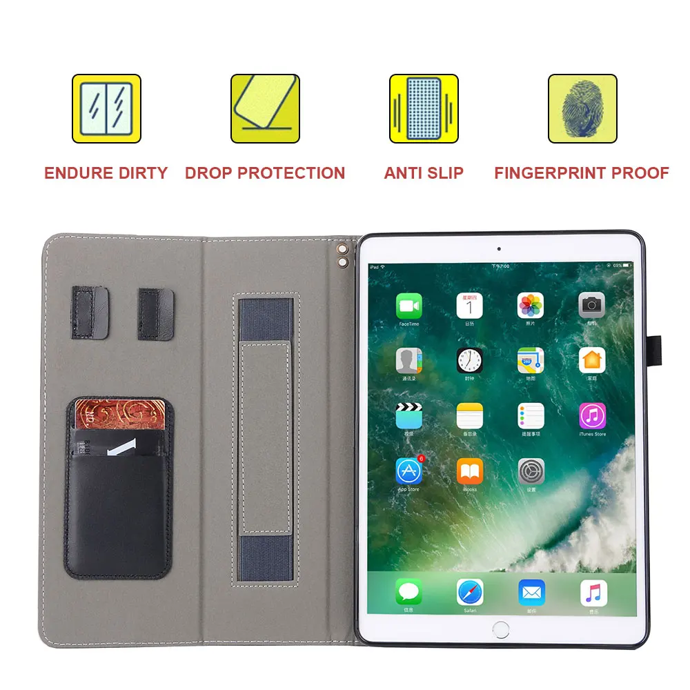 Для iPad Pro 10 5 смарт-чехол для планшета из высококачественной натуральной кожи + PU
