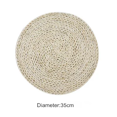 2 шт. круглые соломенные подставки плетеные ручной работы из натурального
