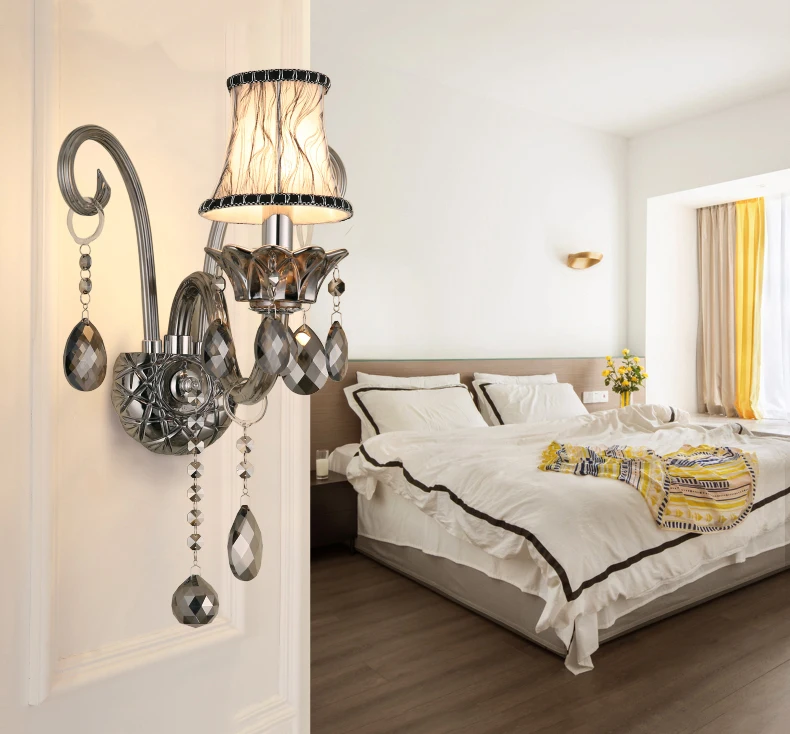 Европейский дизайн Led Настенные светильники ретро роскошный хрустальный