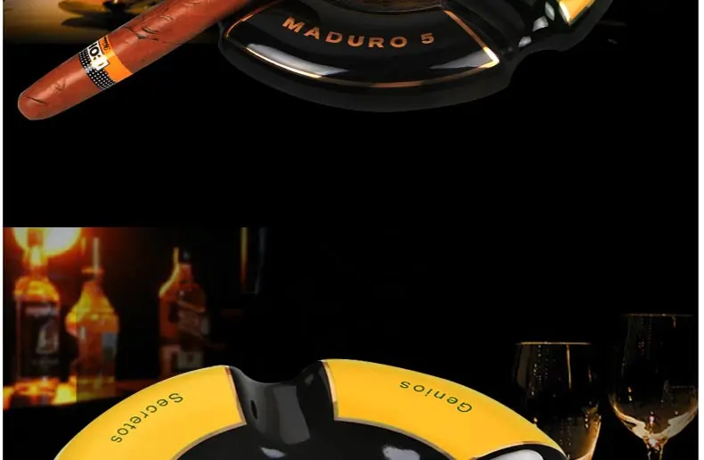 COHIBA пепельница для сигар, Большая керамическая 4 держателя, круглая пепельница, HV-1088
