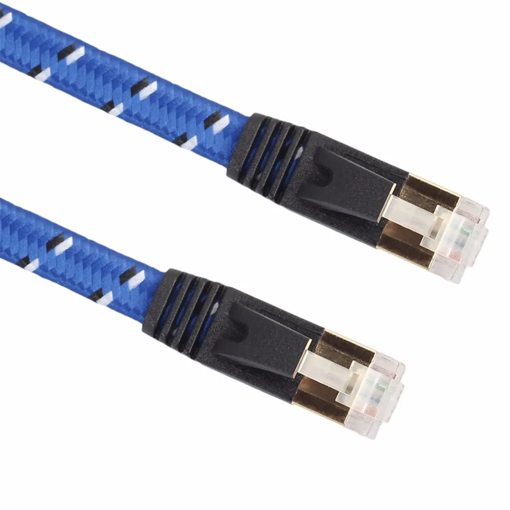 5/8/10/15/20 м позолоченный CAT7 Ethernet Ультра Плоский патч кабель для модемного