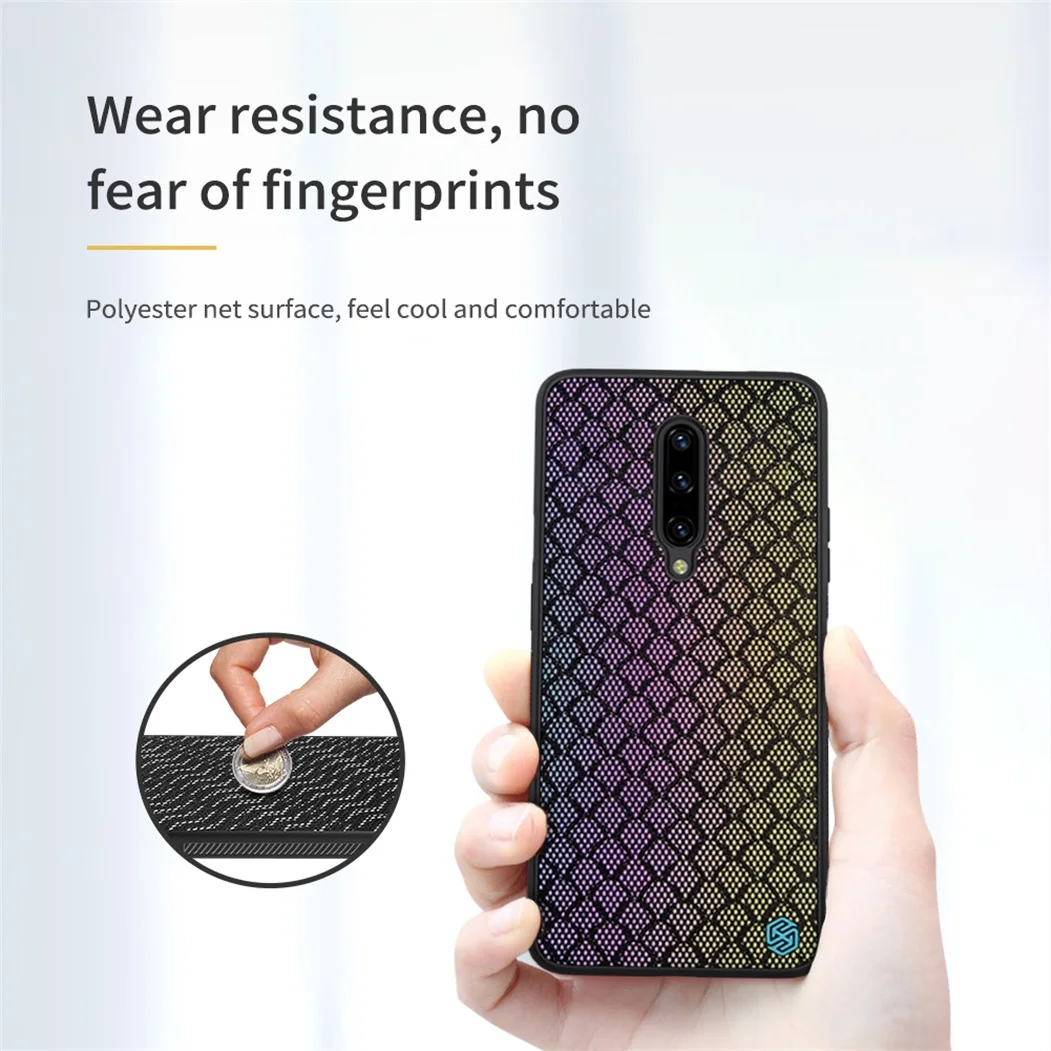 Чехол для OnePlus 7 7T Pro OnePlus7 чехол NILLKIN Twinkle чехол полиэфирная сетка светоотражающий протектор PC задняя крышка для OnePlus7 Pro