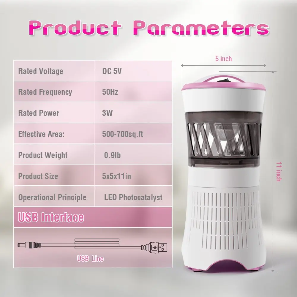 Electric MOSQUITO KILLER Lamp 3W Led USB Anti Mosquito Light Bug Zapper Fan Insects Lure Trap Repeller Indoor Outdoor Lighting |
