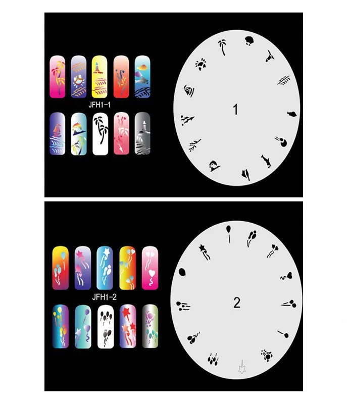 10 шт./компл. Новая мода Аэрограф для дизайна ногтей лист трафарета DIY Инструменты