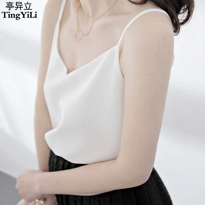 Женская блузка TingYiLi летняя шифоновая с V образным вырезом серого синего розового