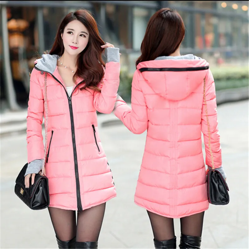 Ватные Куртки Женщины 2016 Новые женские Зимние Вниз Хлопка Куртка Тонкий Ветровки