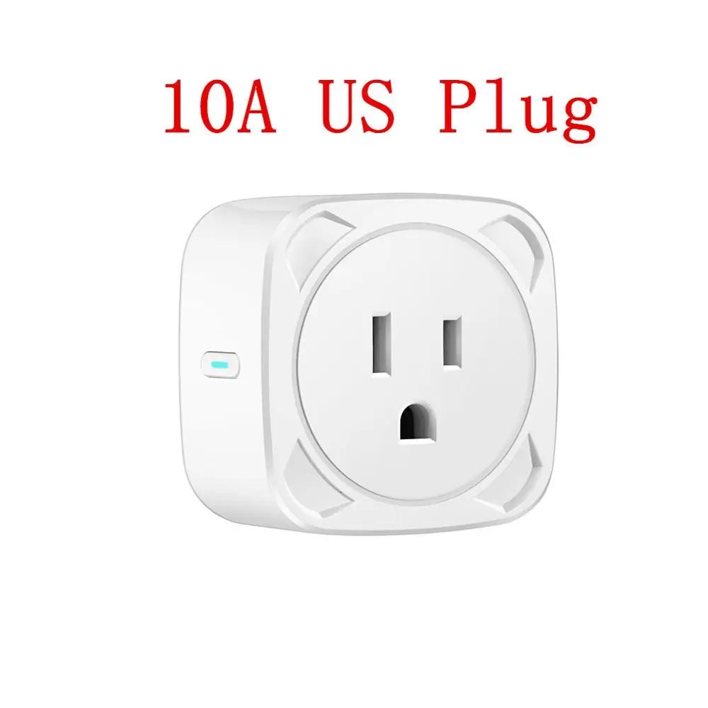10A US Plug Умная розетка для США, ЕС, Великобритании, Wi-Fi, беспроводное приложение, дистанционное управление, умный дом, розетка, таймер, переключатель для Amazon Alexa, Google HomeKit - Цвет: 10A US Plug