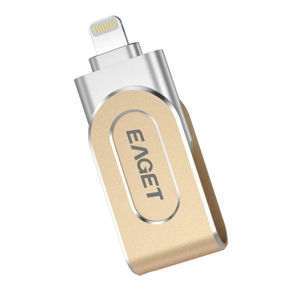 Eaget I80 USB флеш накопитель 64 ГБ/128 Гб OTG 3 0 Lightning MFI высокоскоростной для iPhone iPad PC|USB