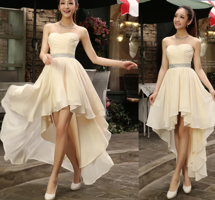 Женское банкетное вечернее длинное платье шифоновое короткое спереди сзади