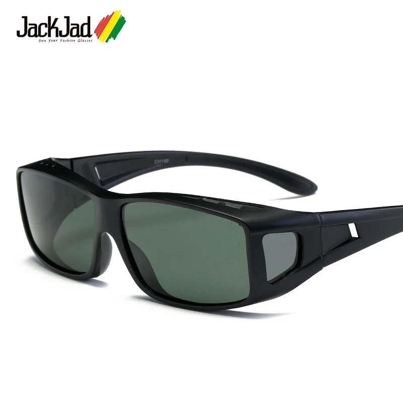 

JackJad 2018 Fashion Polarized Lense Driving Fishing Sports Sunglasses Cover For Myopia Glasses Sun Glasses Goggle Oculos De Sol