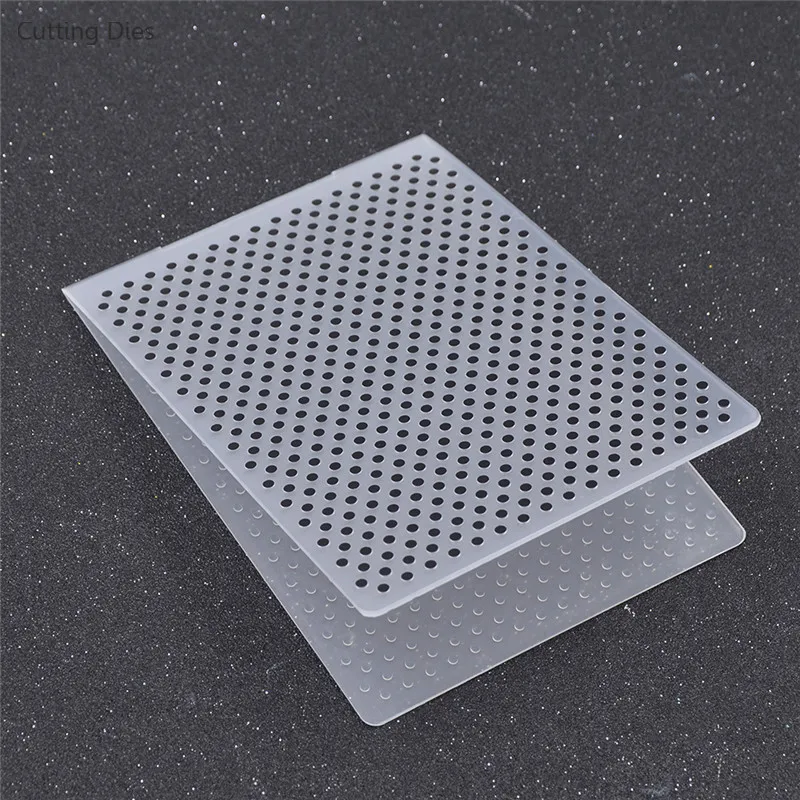 

Round Dots Printed Plastic Embossing Folder For Scrapbook DIY Card Tool Plastic Template Stamp Card Making Decoration Supplies