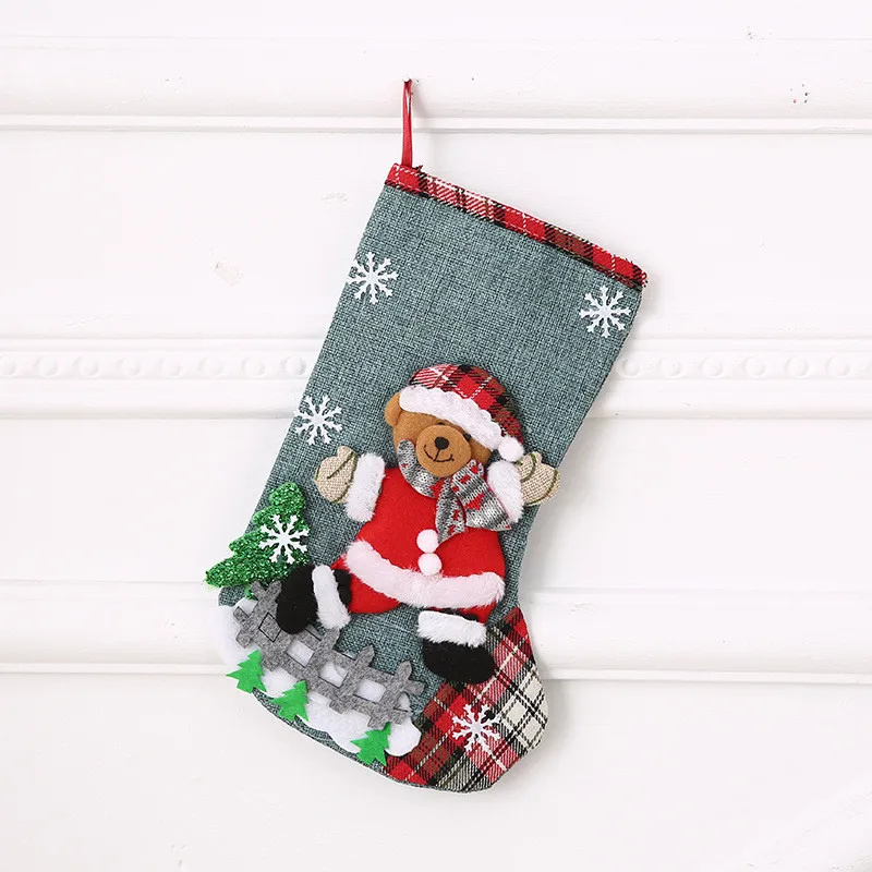 Рождественские чулки Decoracao Para Casa носки Санта Клаус Конфеты мешочек Xmas висит декор рождественские носки украшения