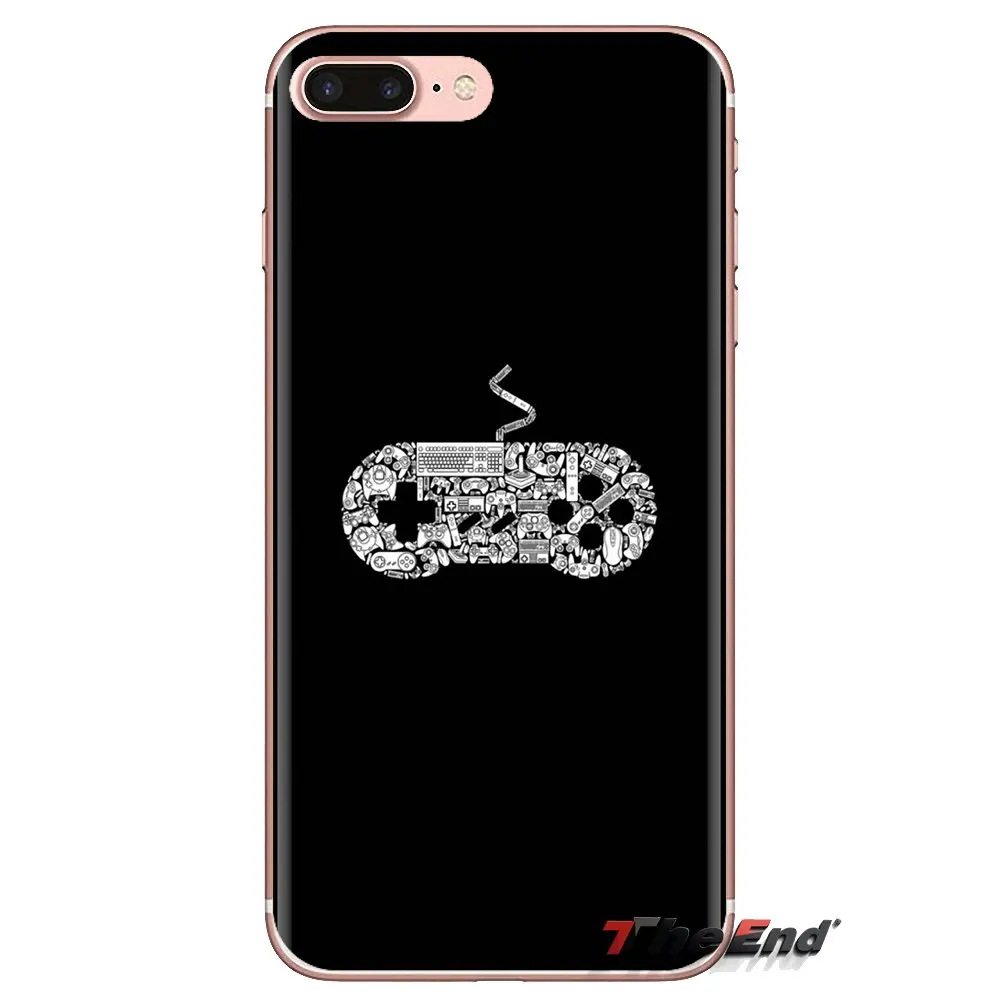 Прозрачные мягкие чехлы смешной игровой контроллер ретро для iPod Touch Apple iPhone 4 4S 5 5S