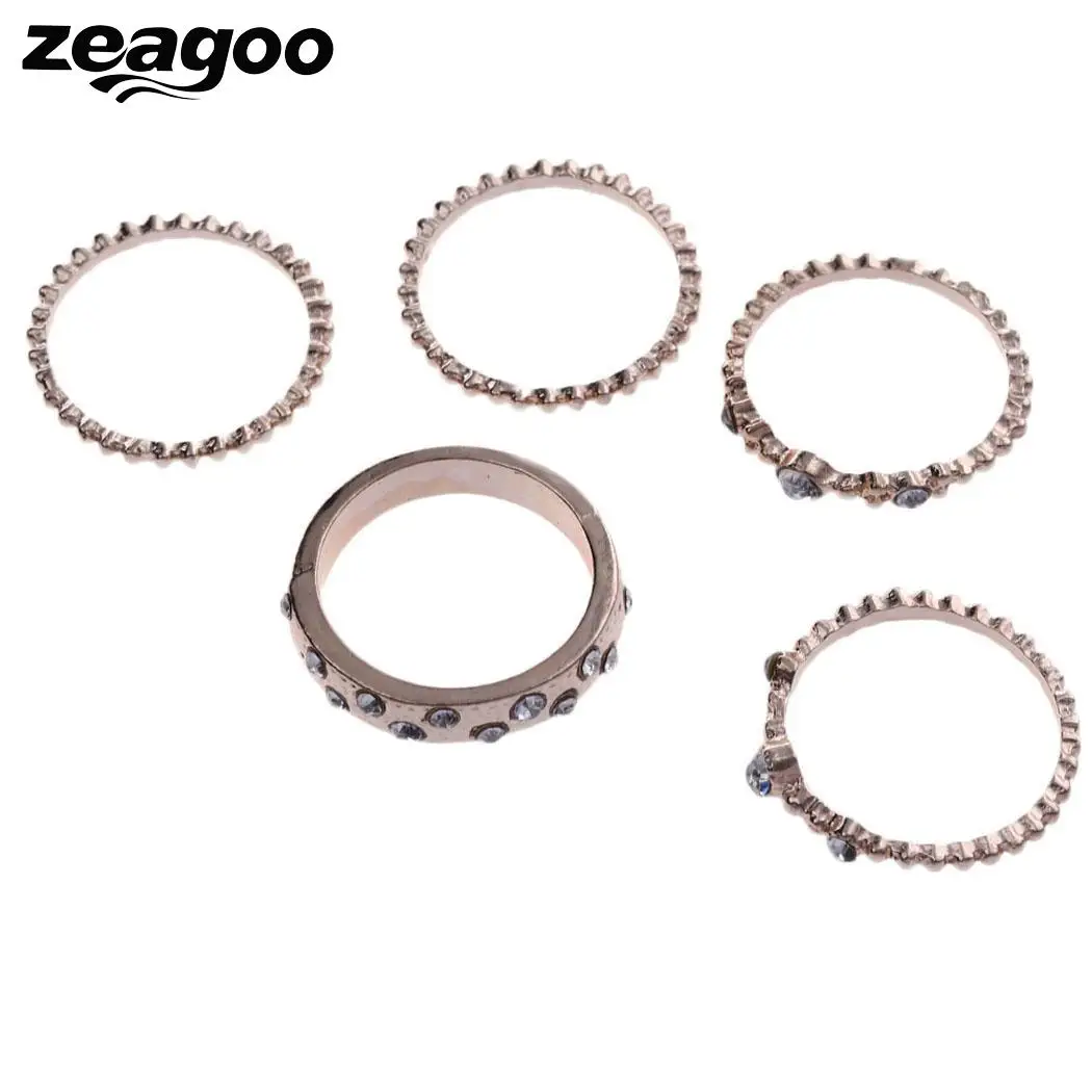 Zeagoo кольцо с искусственными бриллиантами для женщин модные Свадебные