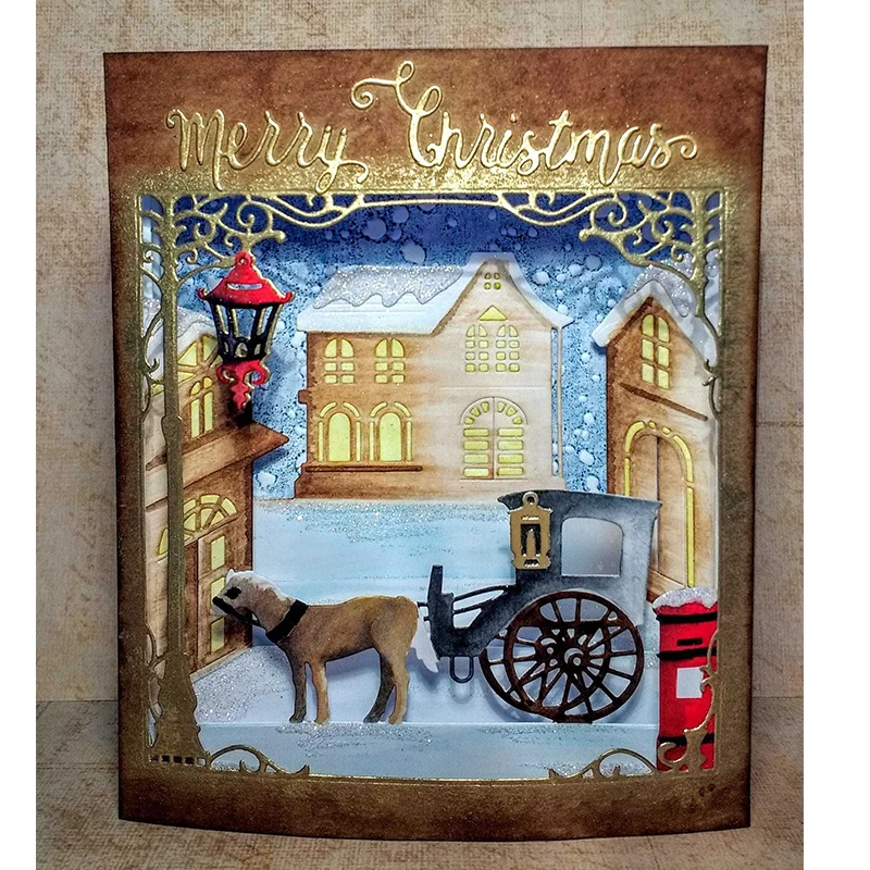 Рождественский Санта-Клаус Иисус металлические трафареты для DIY украшения