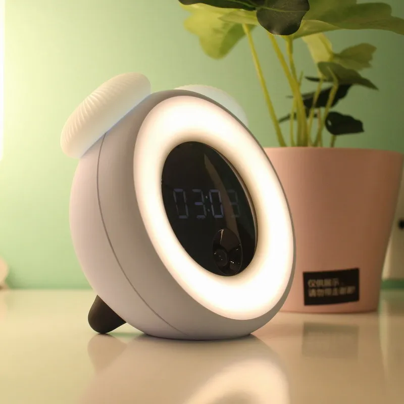 LED Sensor Time Clock Light USB Dimmer Alarm Novelty Sensing Desk Lamp Baby Kids Led Panel Mushroom Sense Lighting Drop Shipping | Лампы и