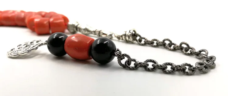 Натуральный Неокрашенный Коралл Tasbih большой размер ценный подарок ИД для жены все новое роскошное ювелирное изделие Модные женские браслеты